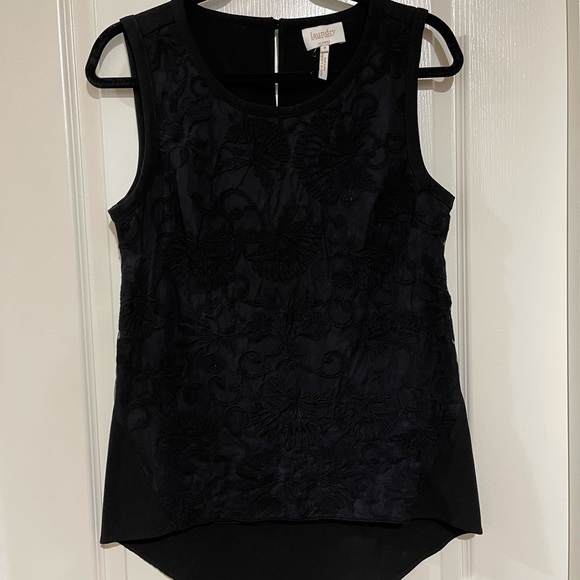 Laundry black sleeveless top - Picture 3 of 7